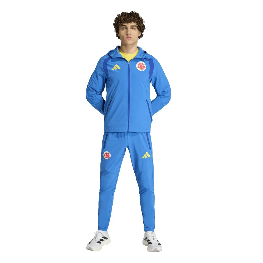 Colombia National Team FIFA x World Cup 2026 Tiro Travel Raglan Full-Zip Windbreaker Hoodie for sale - Blue 