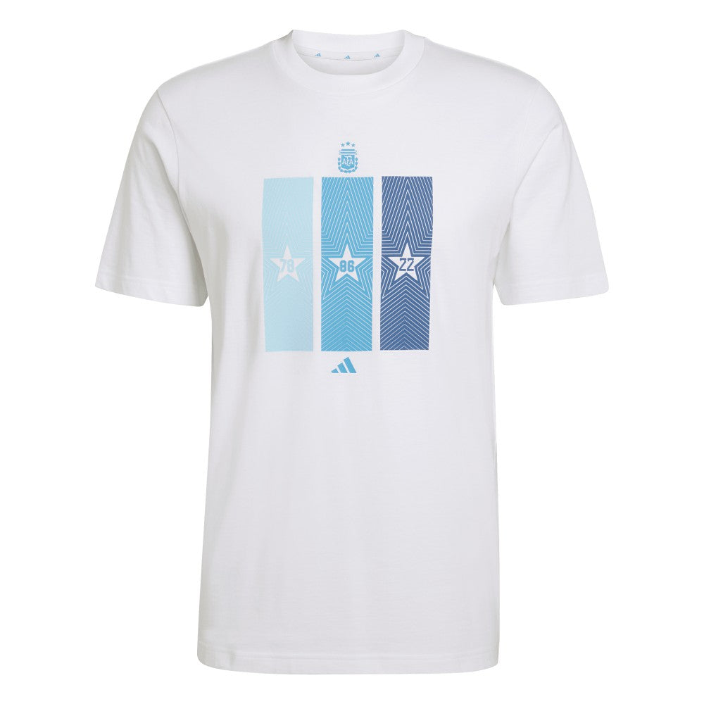Argentina National Team FIFA x World Cup 2022 Winners Home T-Shirt for sale - White 