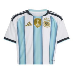 Argentina National Team Women's FIFA x World Cup 2022 Winners Home Cropped Replica Jersey for sale - White 