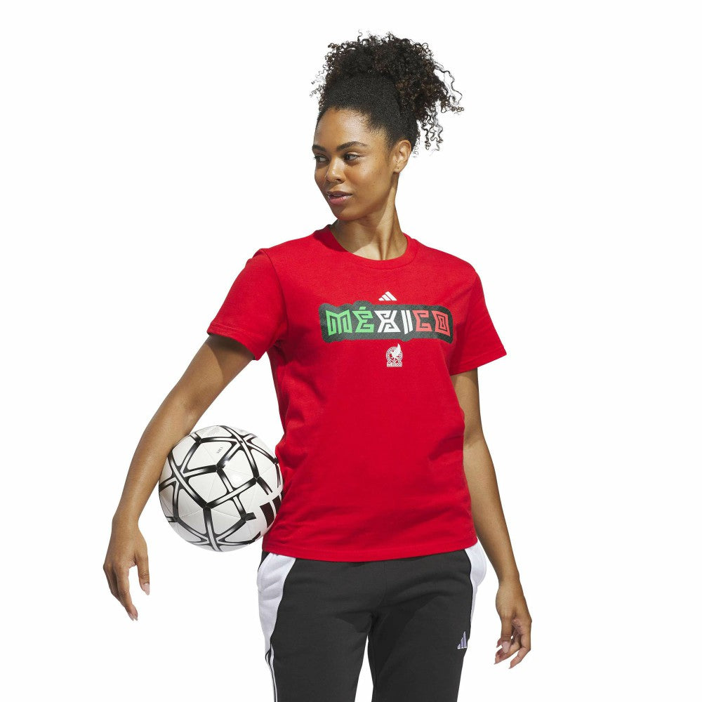 Mexico National Team Women's Jersey Hook T-Shirt for sale - Red 