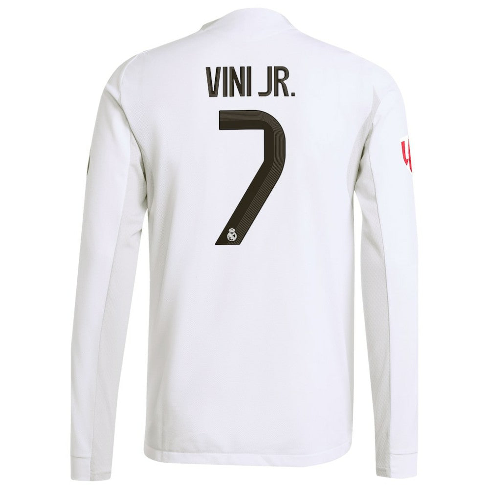 Vini Jr. Real Madrid 2025/26 Home Long Sleeve Jersey Discount - White 