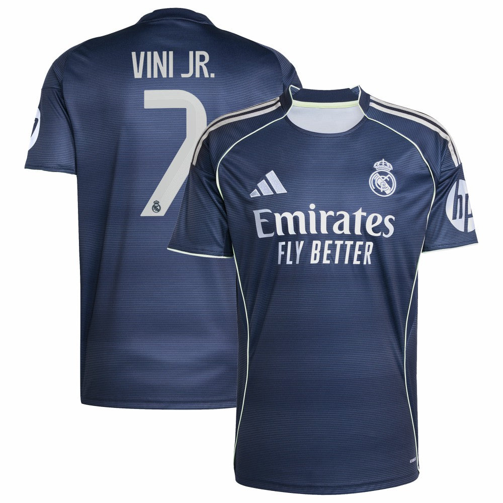 Vini Jr. Real Madrid 2025/26 Away Replica Player Jersey Discount - Blue 