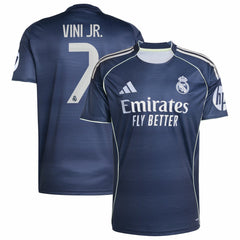 Vini Jr. Real Madrid 2025/26 Away Replica Player Jersey Discount - Blue 