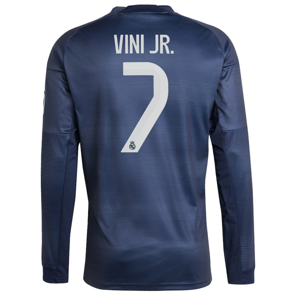 Vini Jr. Real Madrid 2025/26 Home Long Sleeve Replica Player Jersey Discount - Blue 
