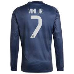 Vini Jr. Real Madrid 2025/26 Home Long Sleeve Replica Player Jersey Discount - Blue 