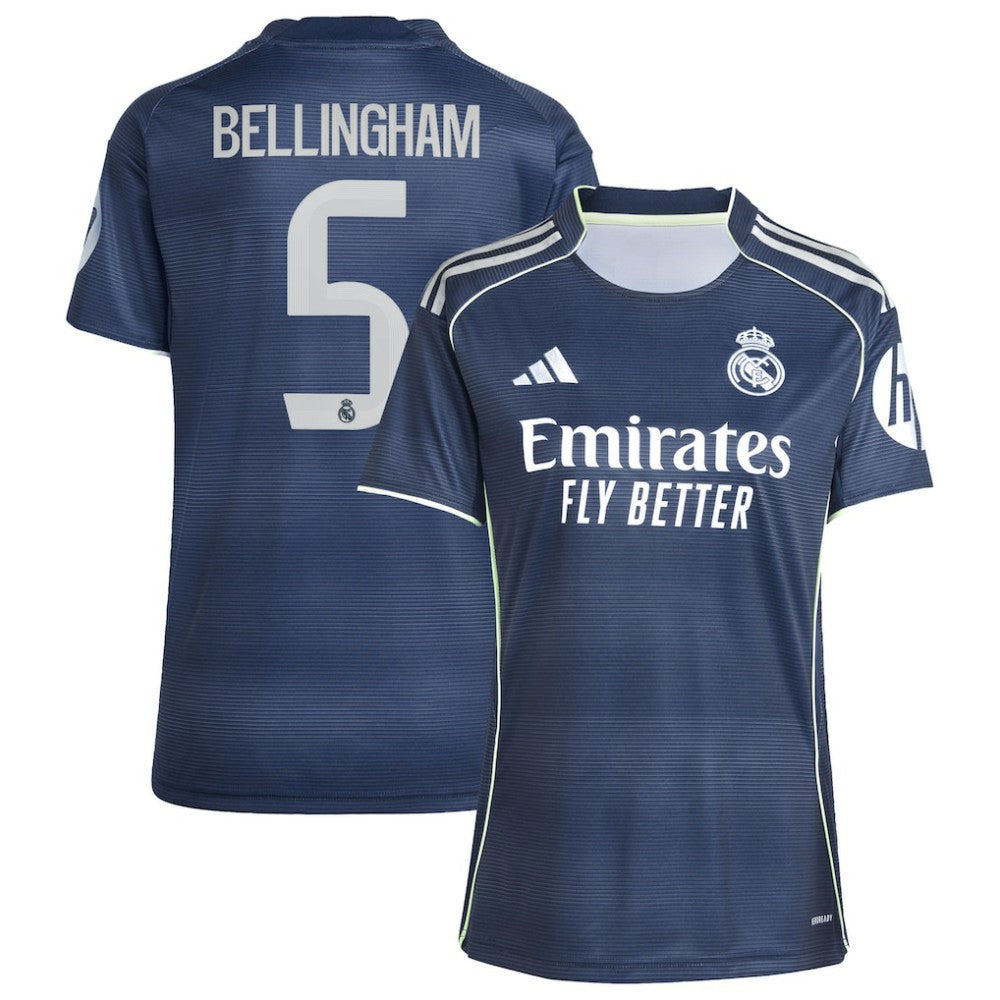 Jude Bellingham Real Madrid Women's 2025/26 Away Replica Player Jersey Discount - Blue 