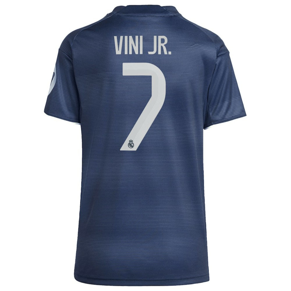 Vini Jr. Real Madrid Women's 2025/26 Away Replica Player Jersey Discount - Blue 