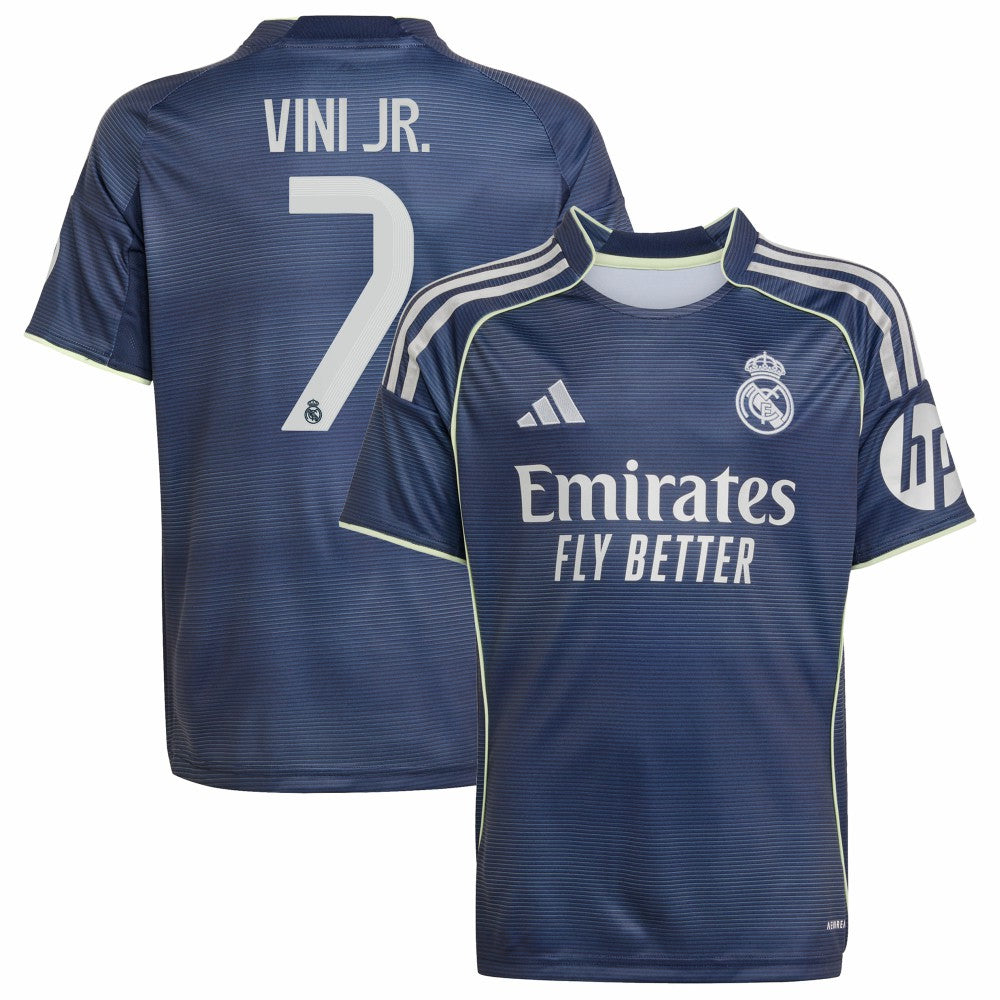 Vini Jr. Real Madrid Youth 2025/26 Away Replica Player Jersey Discount - Blue 