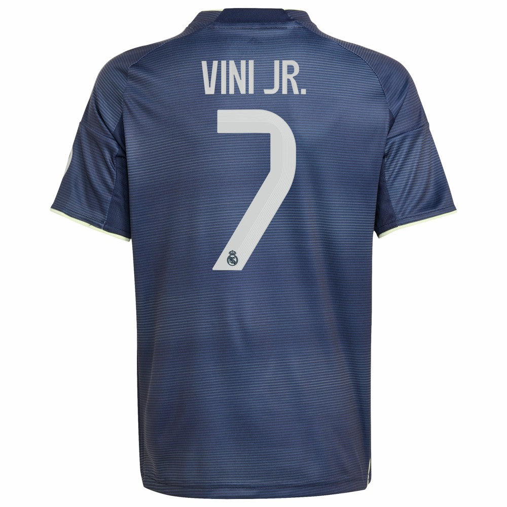 Vini Jr. Real Madrid Youth 2025/26 Away Replica Player Jersey Discount - Blue 