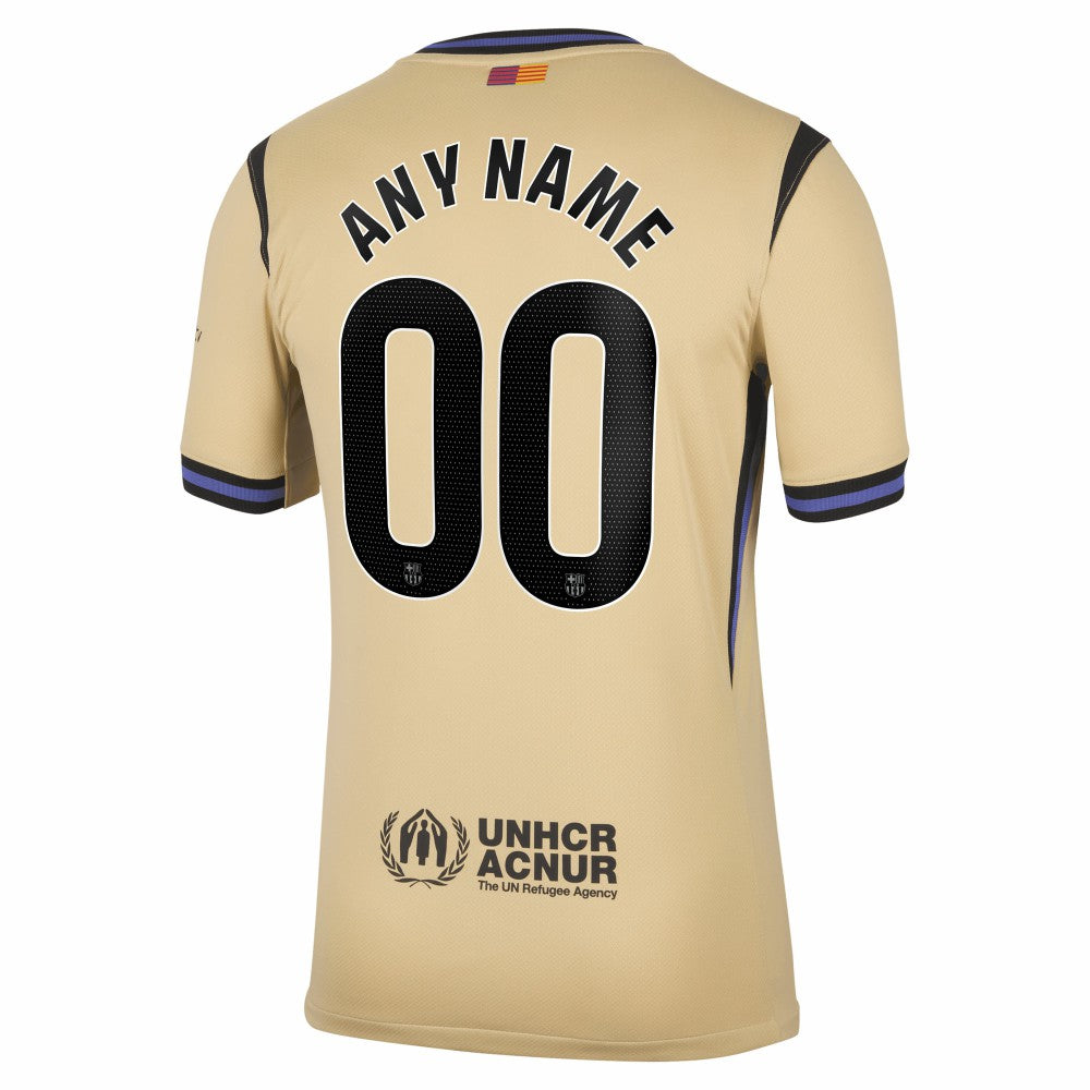 Barcelona 2025/26 Away Stadium Replica Custom Jersey on sale - Gold 