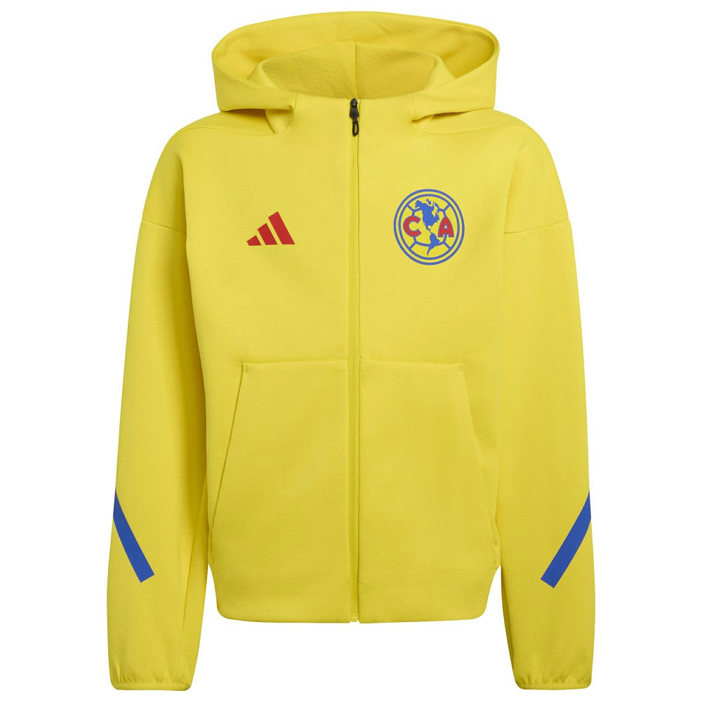 Club America Youth 2025/26 Club Anthem Full-Zip Hoodie Jacket Discount - Yellow 