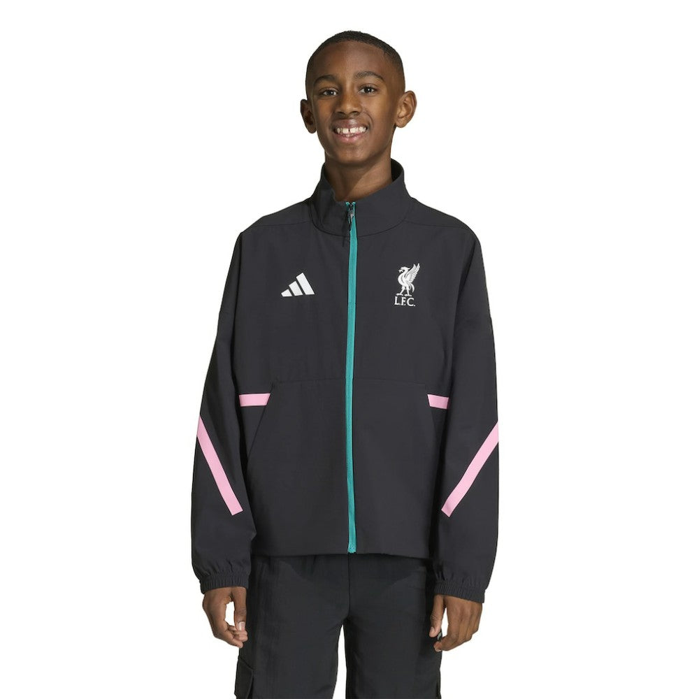 Liverpool Youth 2025/26 Club Anthem Full-Zip Jacket Discount - Black 