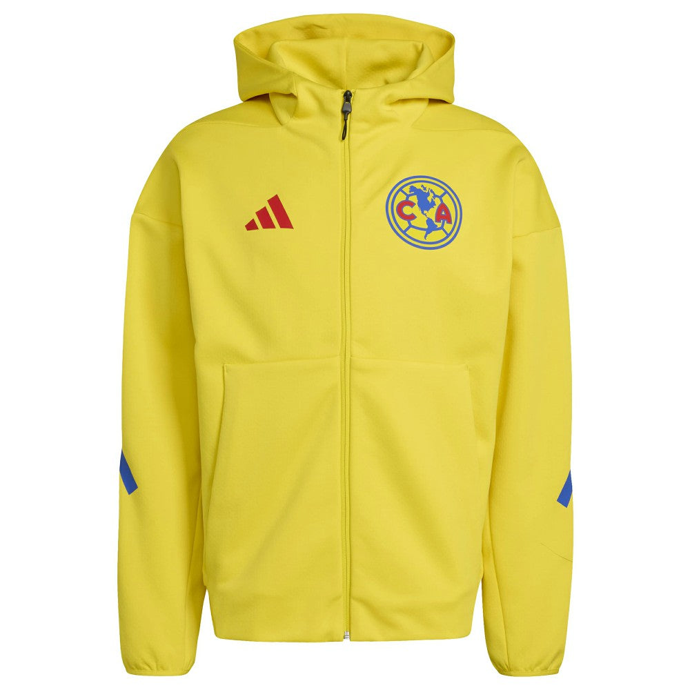 Club America 2025/26 Club Anthem Full-Zip Hooded Jacket Discount - Yellow 