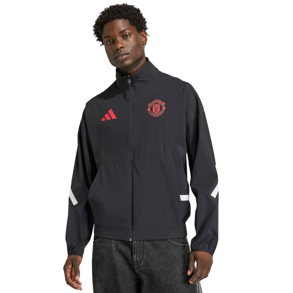 Manchester United 2025/26 Club Anthem Full-Zip Jacket Discount - Black 