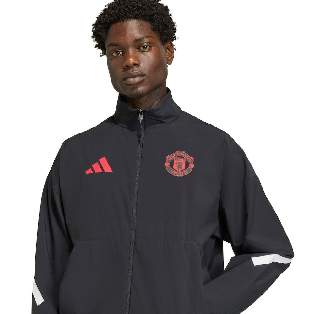 Manchester United 2025/26 Club Anthem Full-Zip Jacket Discount - Black 
