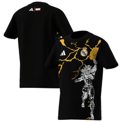 Real Madrid x Marvel Youth Graphic T-Shirt Discount - Black 
