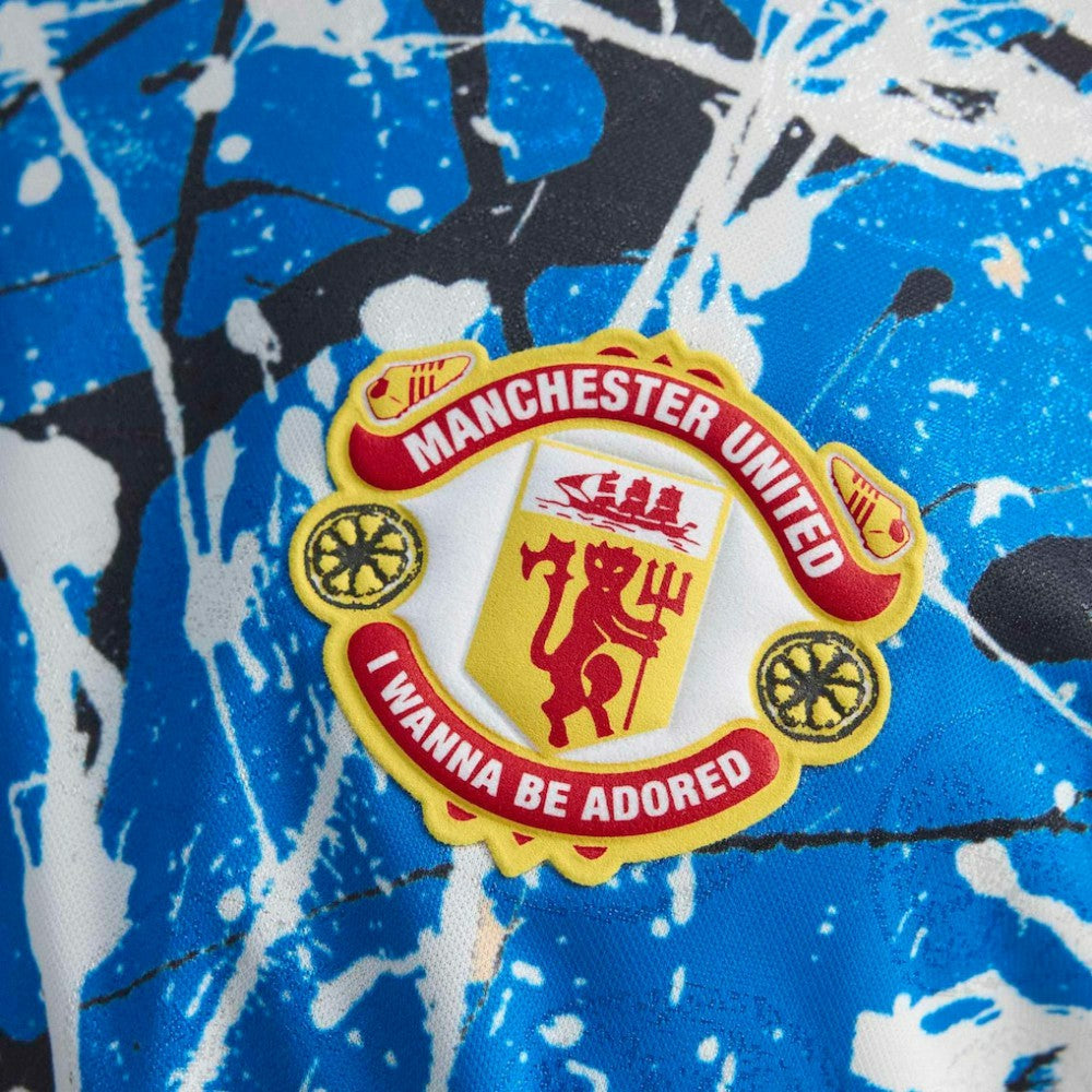 Manchester United X Stone Roses Replica Jersey Discount - Blue 