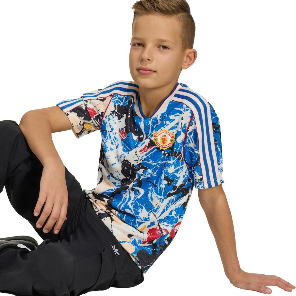 Manchester United X Stone Roses Youth Replica Jersey Discount - Blue 