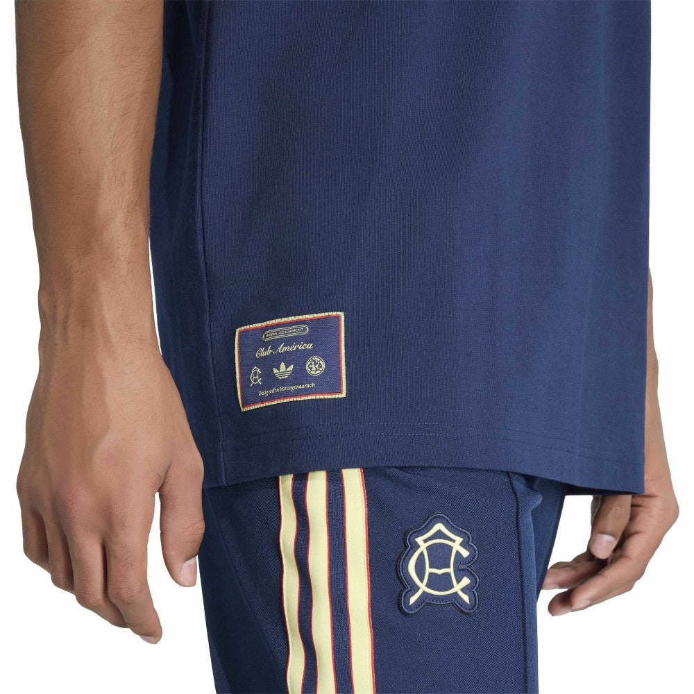 Club America Terrace Icons T-Shirt Discount - Navy 