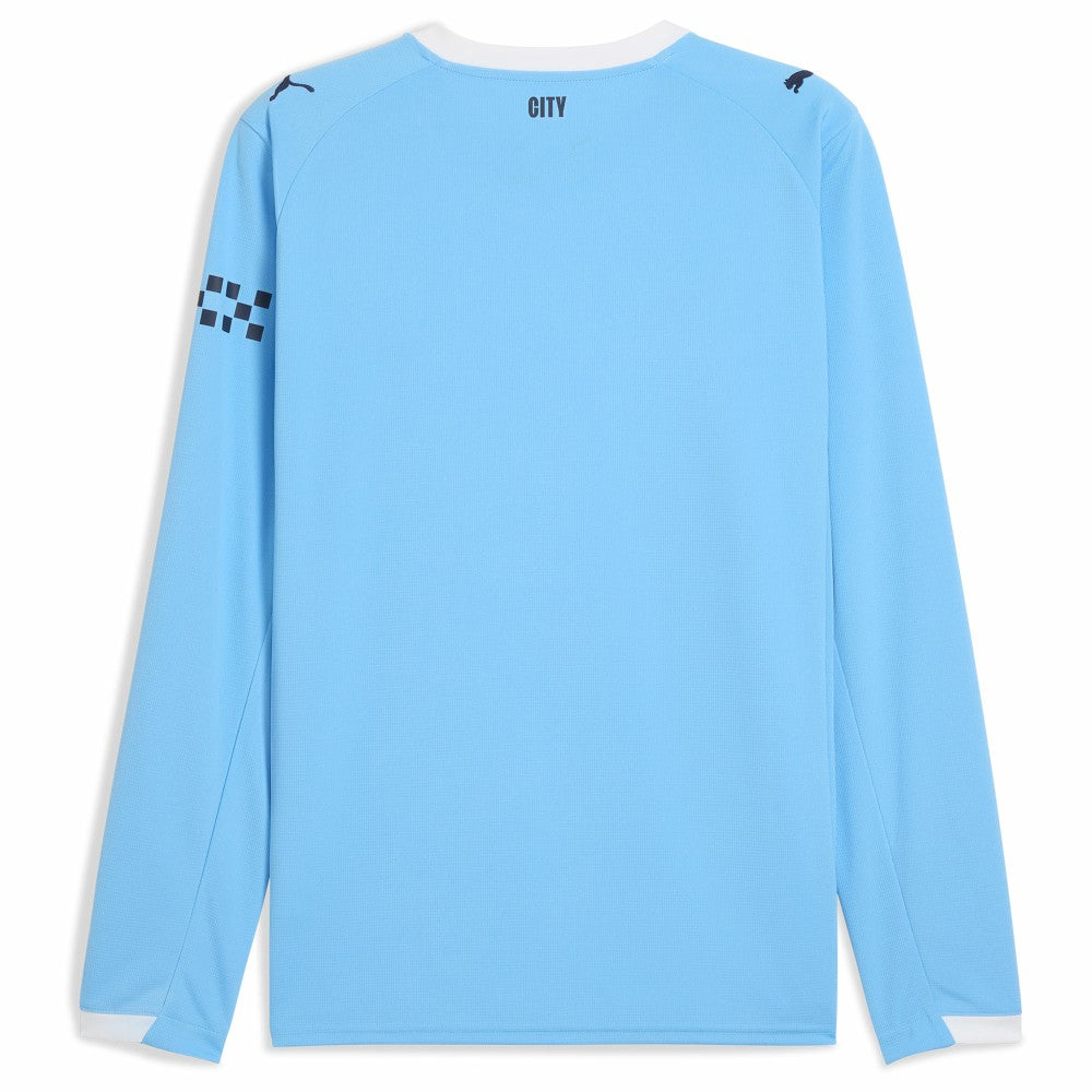 Manchester City 2025/26 Home Replica Long Sleeve Jersey Discount - Sky Blue 