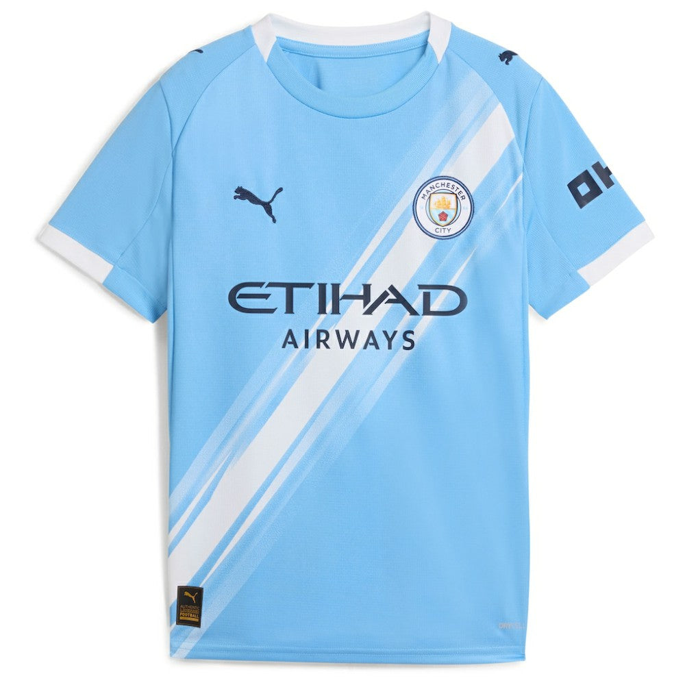 Manchester City Youth 2025/26 Home Replica Jersey Discount - Sky Blue 