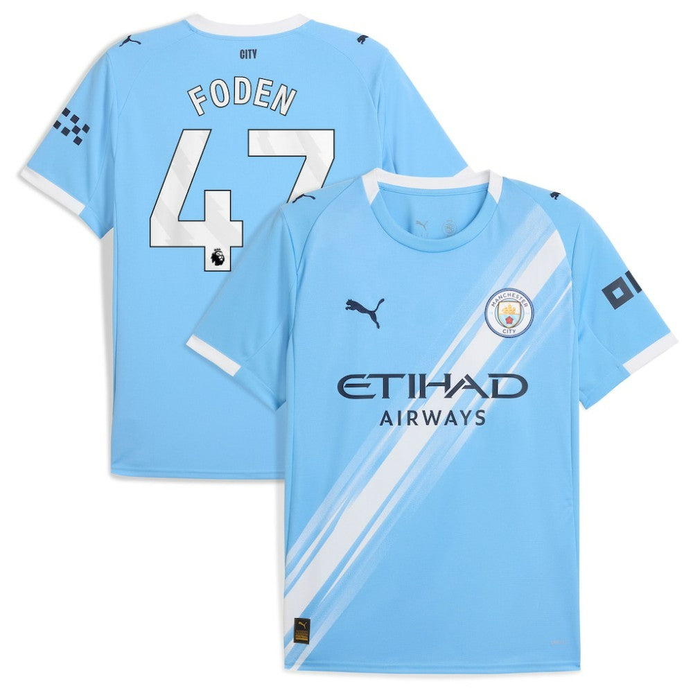 Phil Foden Manchester City 2025/26 Home Replica Player Jersey Discount - Sky Blue 