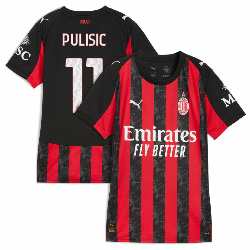 Christian Pulisic AC Milan Women's 2025/26 Home Replica Player Jersey on sale - Red 