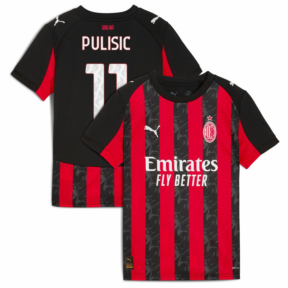 Christian Pulisic AC Milan Youth 2025/26 Home Replica Player Jersey on sale - Red 