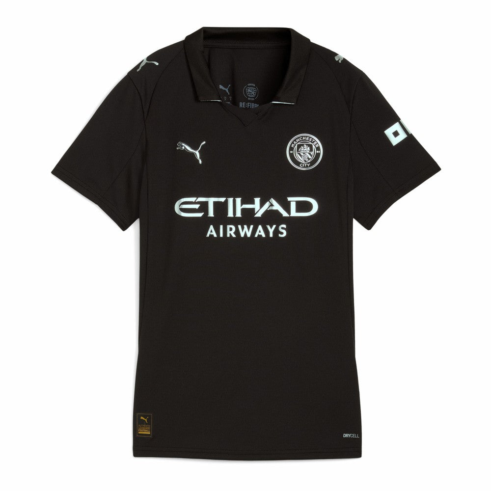 Manchester City Women's 2025/26 Away Replica Jersey Discount - Black 