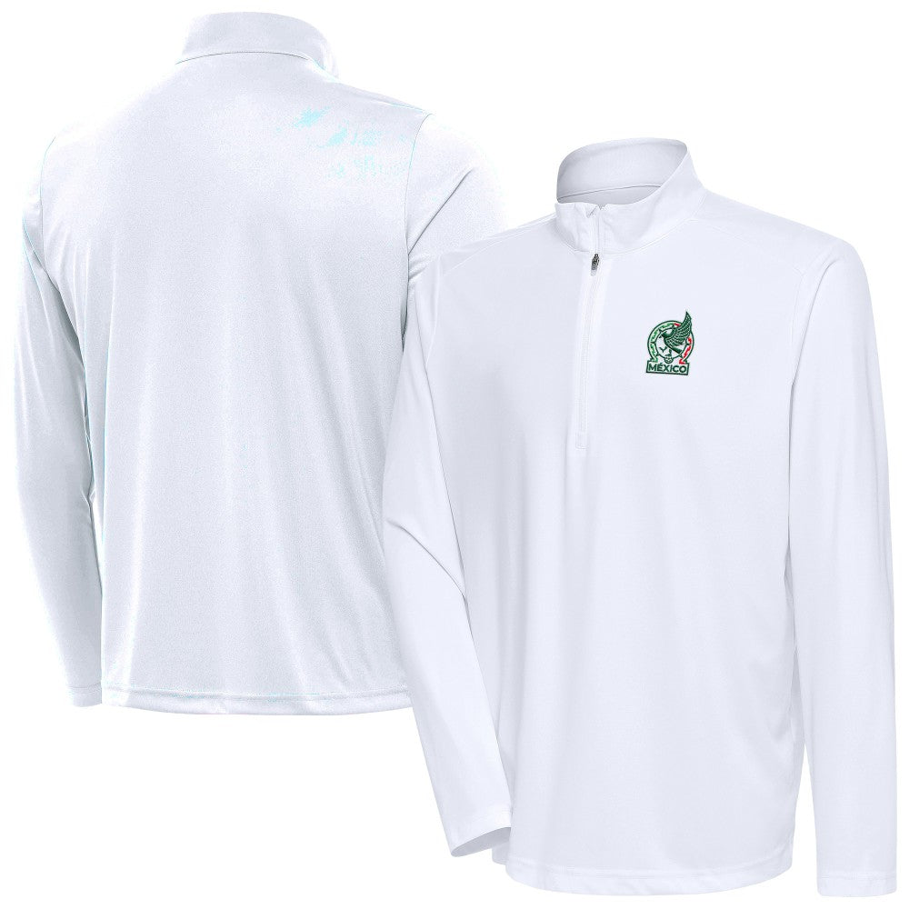 Mexico National Team Antigua Statement Quarter-Zip Pullover for sale - White 