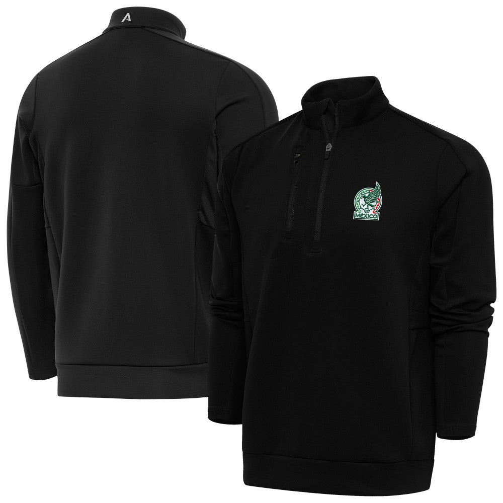 Mexico National Team Antigua Genesis Quarter-Zip Pullover for sale - Black 