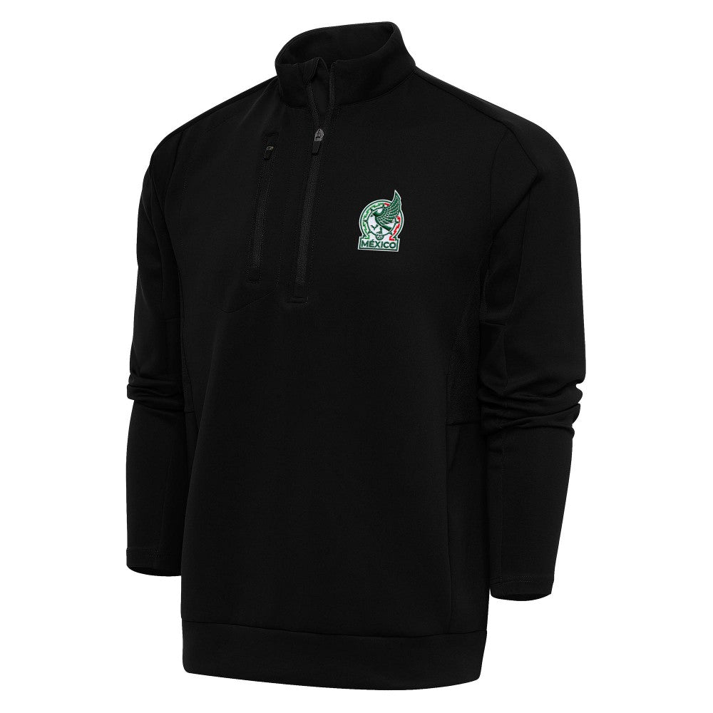 Mexico National Team Antigua Genesis Quarter-Zip Pullover for sale - Black 