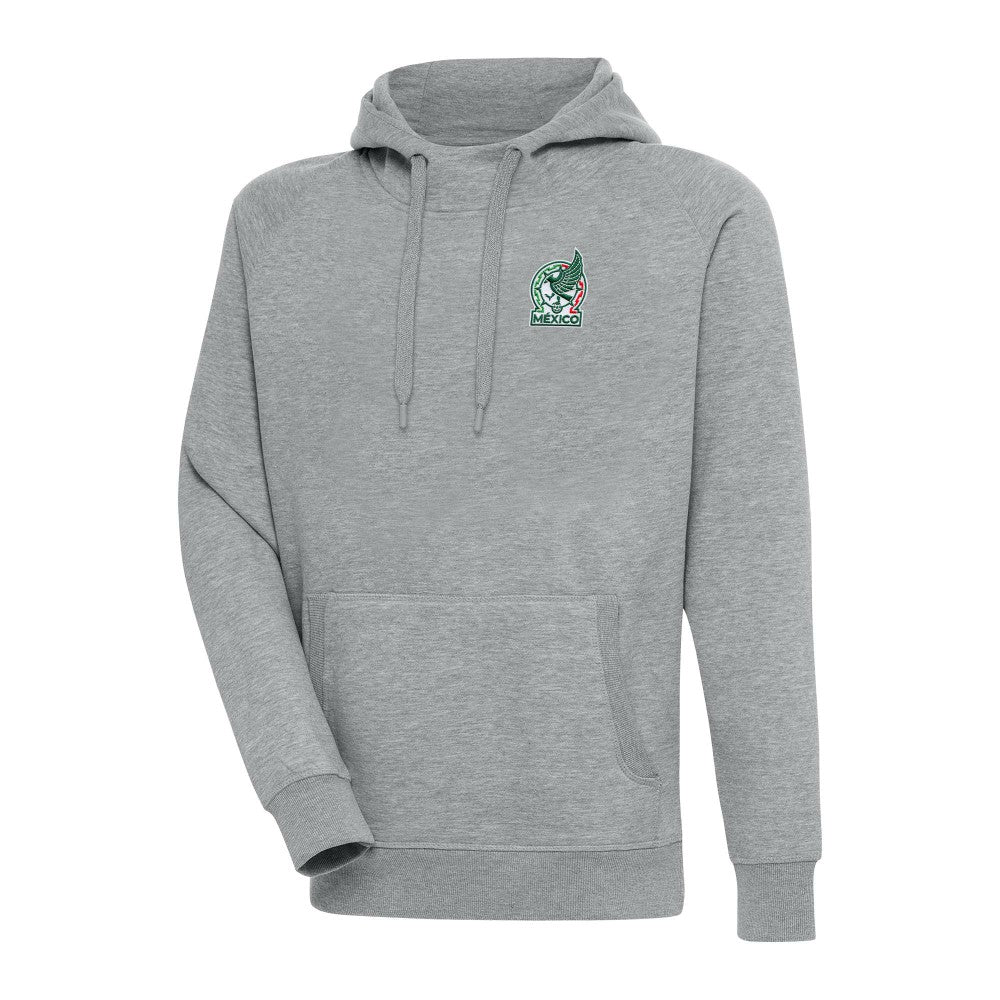 Mexico National Team Antigua Takeover Pullover Hoodie for sale - Heather Gray 