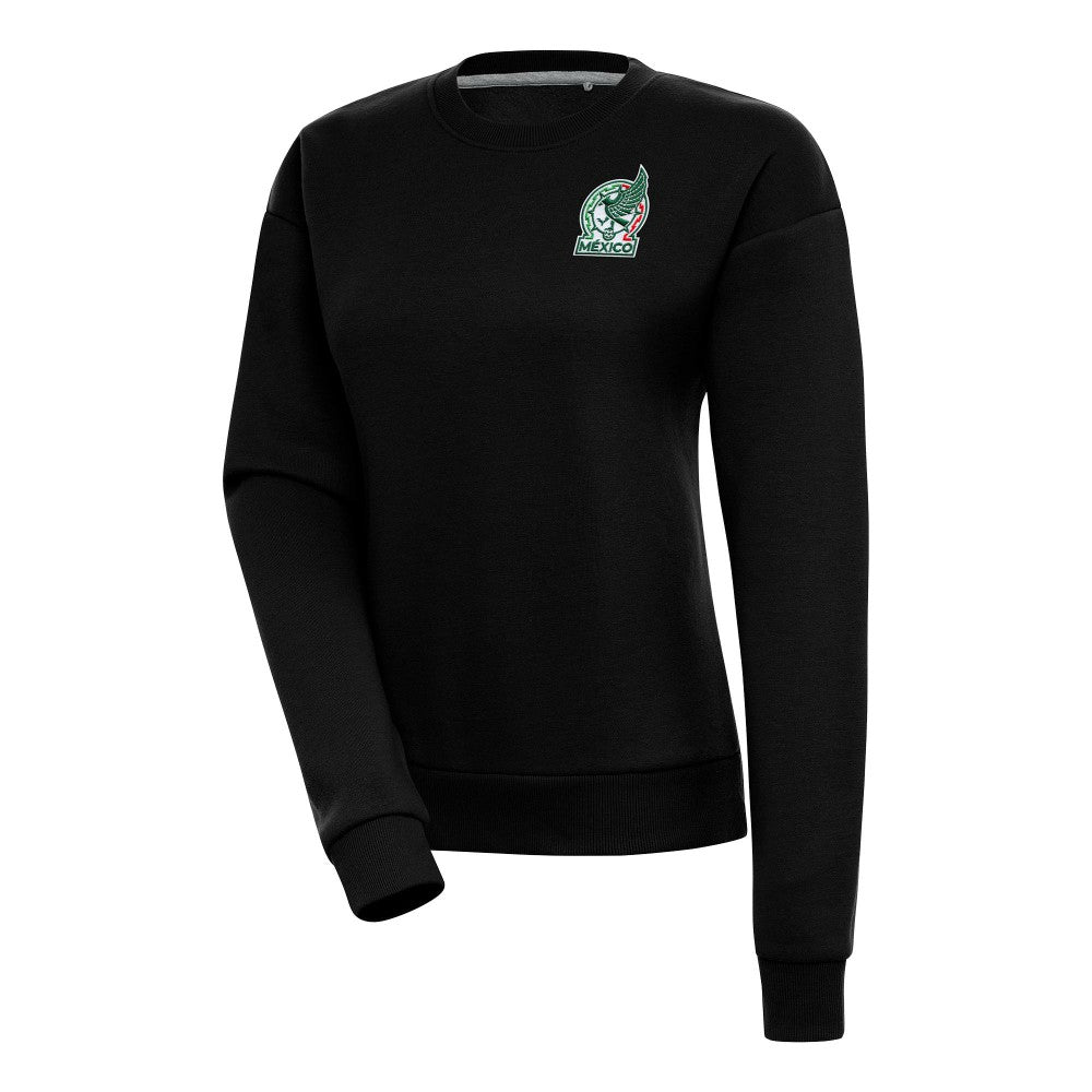 Mexico National Team Antigua Women's Takeover Pullover Sweatshirt for sale - Black 