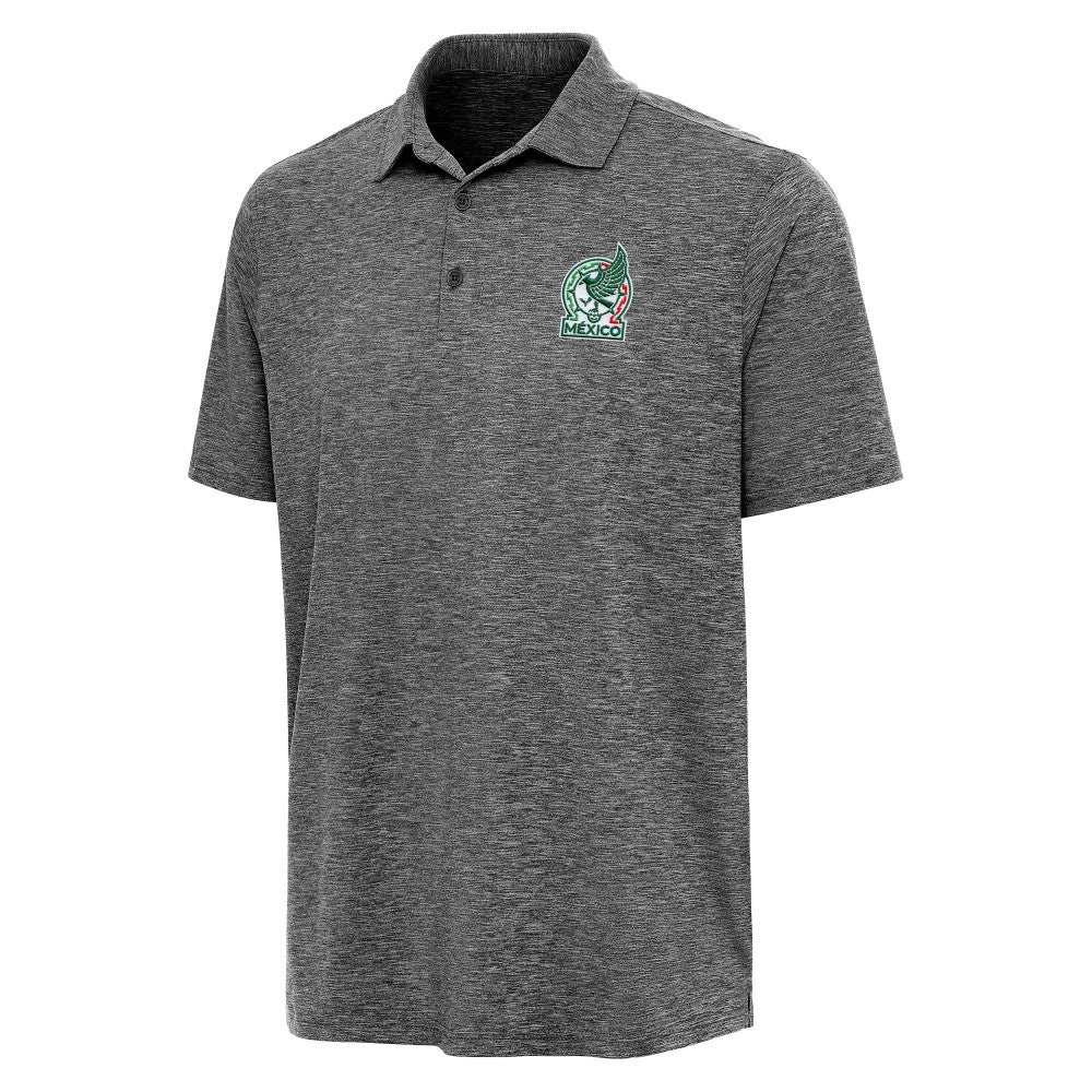 Mexico National Team Antigua Triple Shot Polo for sale - Heather Black 