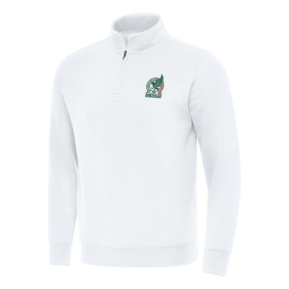 Mexico National Team Antigua Landslide Quarter-Zip Pullover for sale - White 