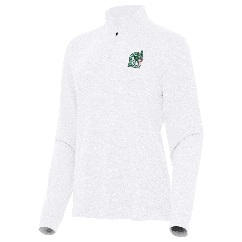 Mexico National Team Antigua Women's Master Quarter-Zip Pullover for sale - White 