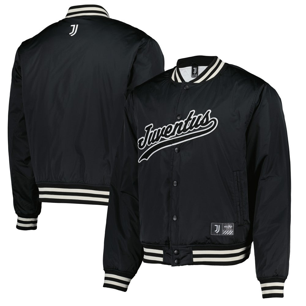 Juventus  Collegiate Sateen Full-Snap Jacket Discount - Black 