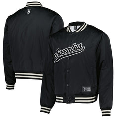 Juventus  Collegiate Sateen Full-Snap Jacket Discount - Black 