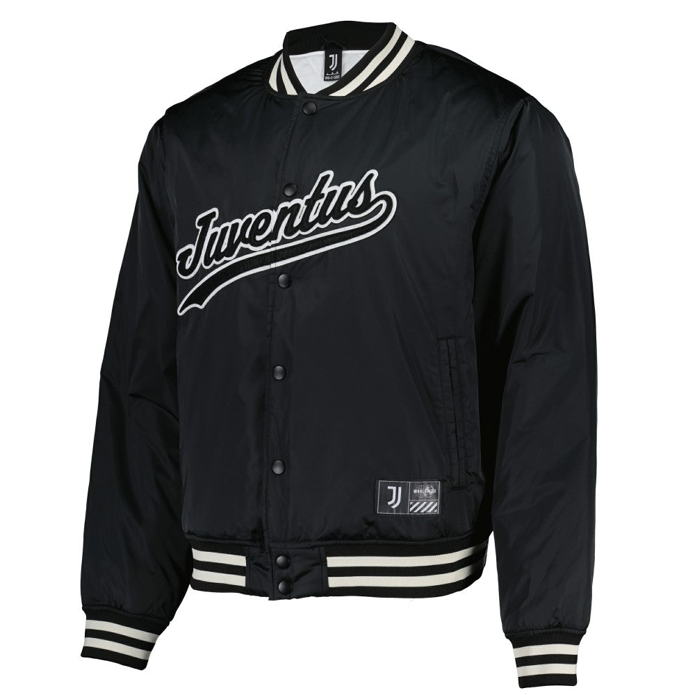 Juventus  Collegiate Sateen Full-Snap Jacket Discount - Black 