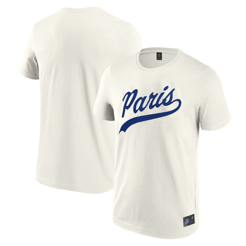 Paris Saint-Germain  Collegiate T-Shirt on sale - Cream 