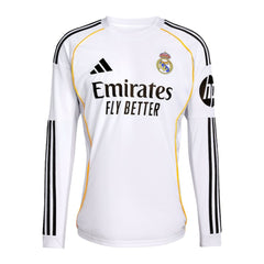 Federico Valverde Real Madrid 2025/26 Home Replica Long Sleeve Jersey Discount - White 