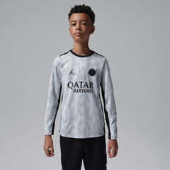 Paris Saint-Germain Jordan Brand Youth Long Sleeve Pre-Match Dri-FIT Top on sale - Gray 