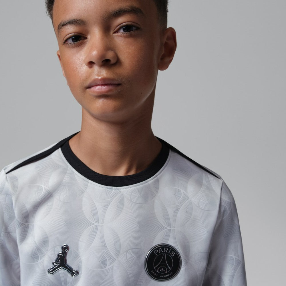 Paris Saint-Germain Jordan Brand Youth Long Sleeve Pre-Match Dri-FIT Top on sale - Gray 