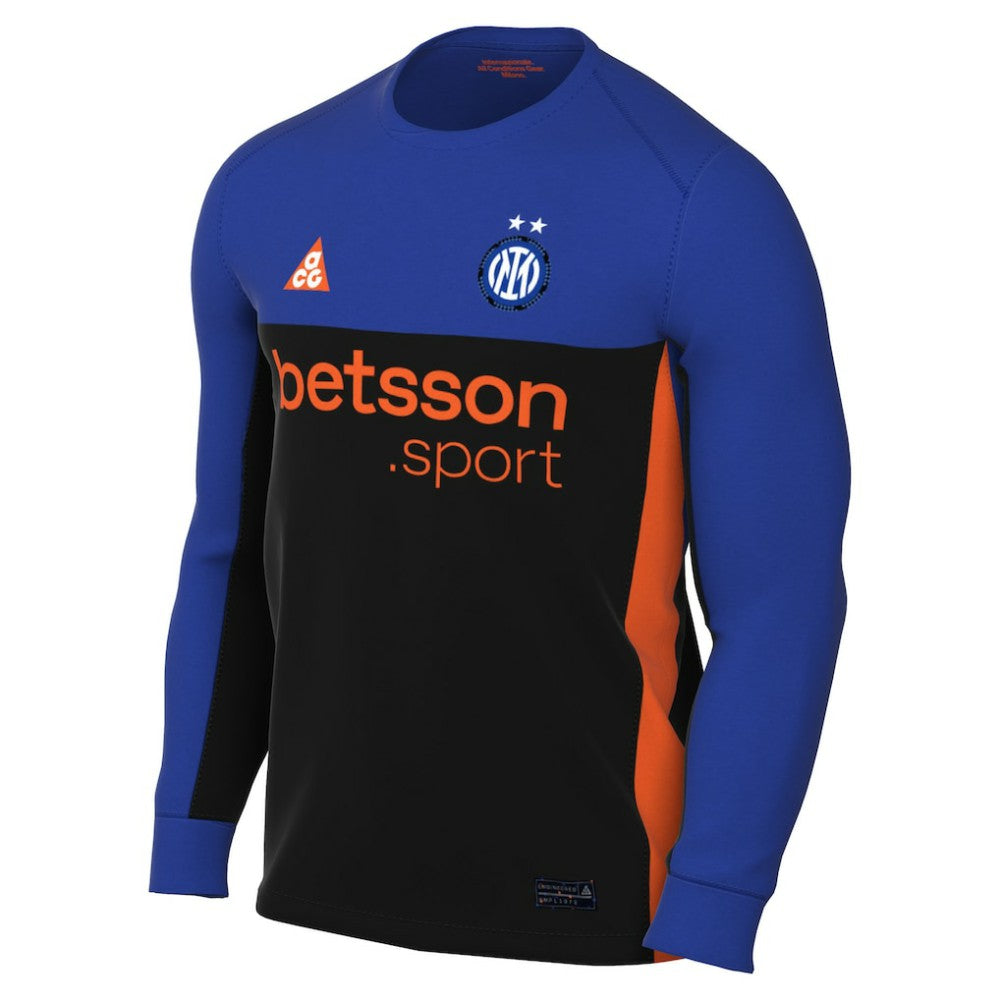 Inter Milan 2025/26 Stadium Replica Long Sleeve Jersey Discount - Blue 