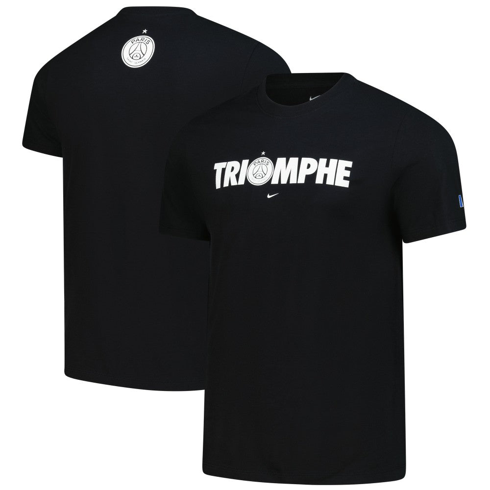 Paris Saint-Germain 2025 Champions of Europe Triomphe T-Shirt on sale - Black 