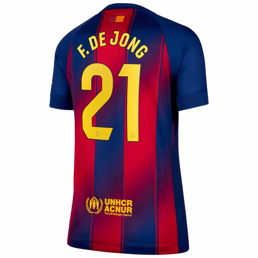 Frenkie de Jong Barcelona Women's 2025/26 Home Replica Jersey on sale - Navy 