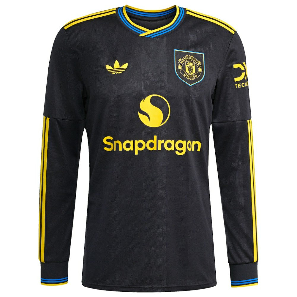 Manchester United 2025/26 Third Replica Long Sleeve Jersey Discount - Black 