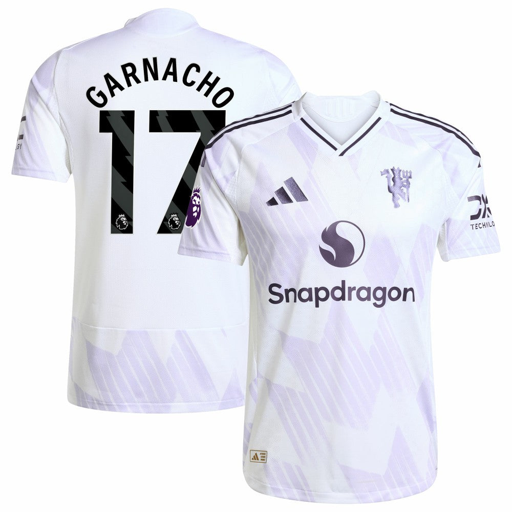 Alejandro Garnacho Manchester United 2025/26 Away Player Jersey Discount - White 