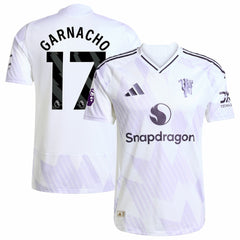 Alejandro Garnacho Manchester United 2025/26 Away Player Jersey Discount - White 
